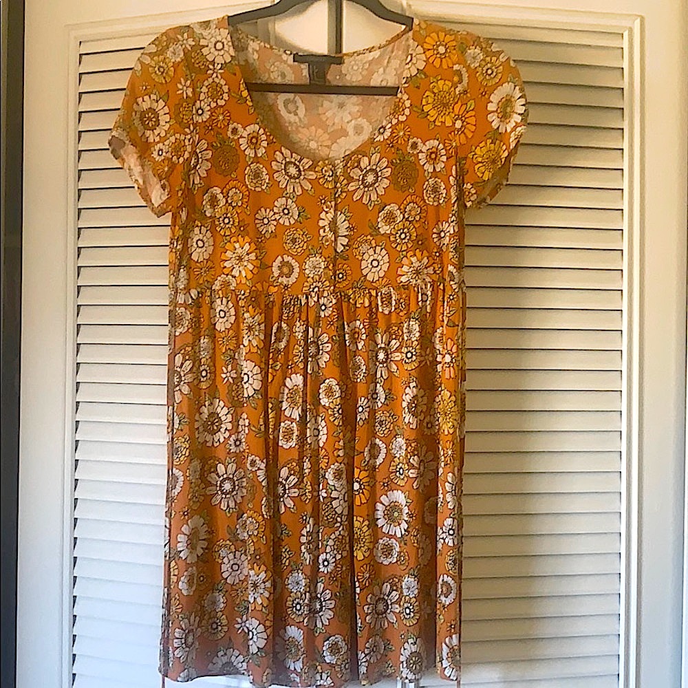 Forever 21 Classic Floral Babydoll Mini Dress